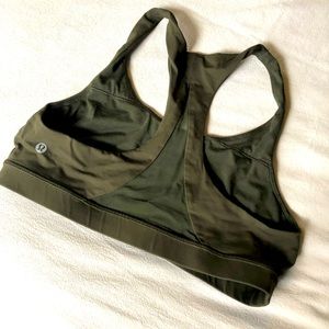 Lululemon sports bra, olive, sz 12